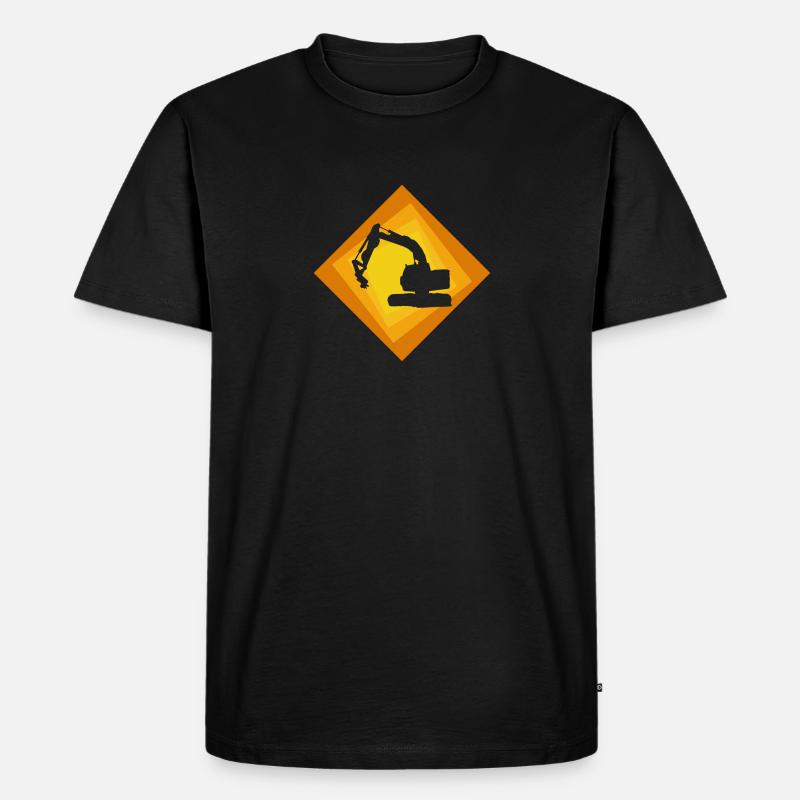 Bagger Baggerfahrerin Baustelle - Männer Premium Bio T-Shirt - Schwarz
