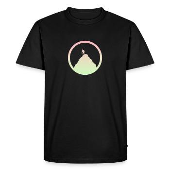 Mur d’escalade, montagne, escalade - T-shirt Premium bio Homme - noir - Devant - Nico (187cm)