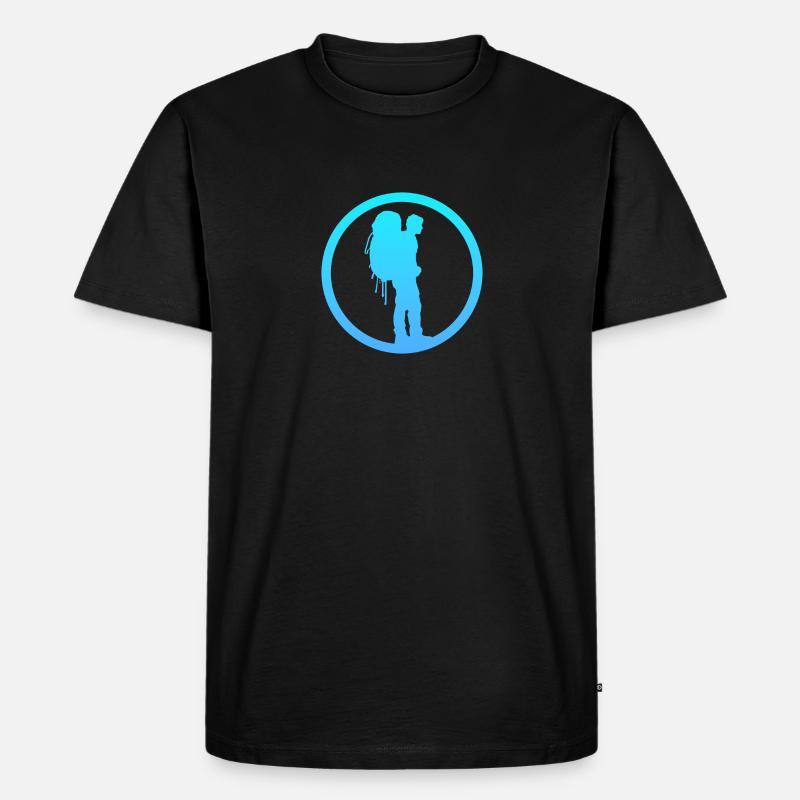 Backpacking Hiker Backpack - Men's Premium Organic T-Shirt - black