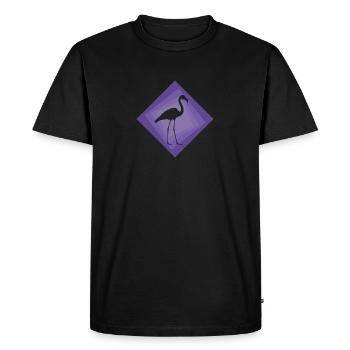 Flamingo Exotic Flamenco - Men's Premium Organic T-Shirt - black - Front - Nico (187cm)