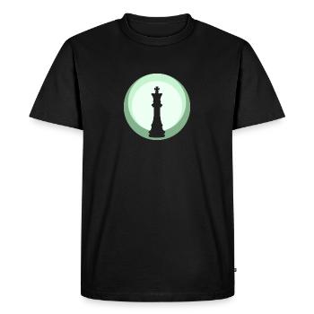 Pièce d’échecs Joueur d’échecs - T-shirt Premium bio Homme - noir - Devant - Nico (187cm)