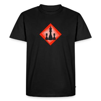 Chess Chessboard Bishop - Men's Premium Organic T-Shirt - black - Front - Nico (187cm)