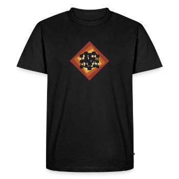 Crypto Bitcoin Blockchain - Men's Premium Organic T-Shirt - black - Front - Nico (187cm)