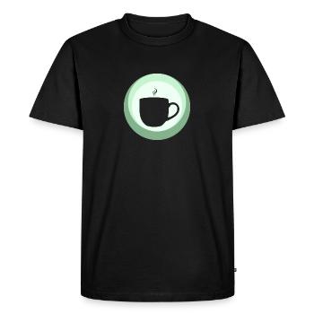 Tasse à café et à expresso - T-shirt Premium bio Homme - noir - Devant - Nico (187cm)