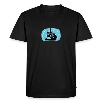 Biochimie ADN Chimique - T-shirt Premium bio Homme - noir - Devant - Nico (187cm)