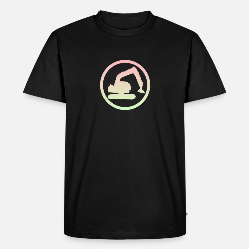 Baggerfahrer Baggerfahrer Baggerfahrerin - Männer Premium Bio T-Shirt - Schwarz