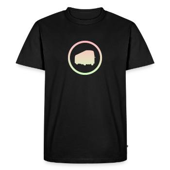 Transport par autobus Autobus scolaire - T-shirt Premium bio Homme - noir - Devant - Nico (187cm)