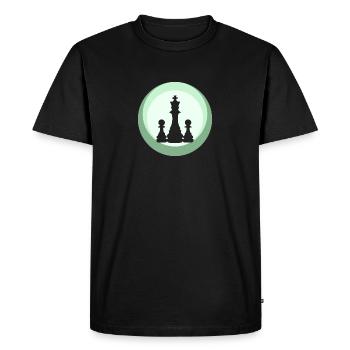 Stratégie de la pièce d’échecs - T-shirt Premium bio Homme - noir - Devant - Nico (187cm)