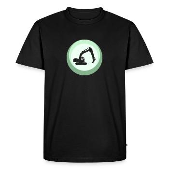 Construction Site Excavator Driver House Construction - Men's Premium Organic T-Shirt - black - Front - Nico (187cm)