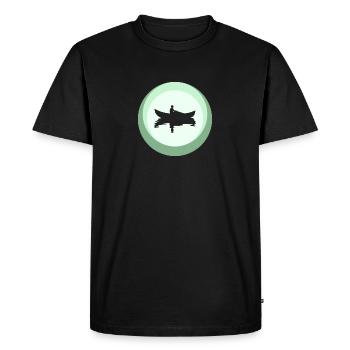 Canoë de pagaie en eau vive - T-shirt Premium bio Homme - noir - Devant - Nico (187cm)