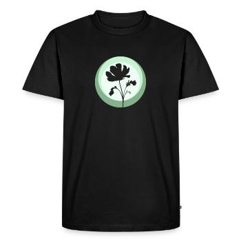 Botanique Plantes Fleurs - T-shirt Premium bio Homme - noir - Devant - Nico (187cm)