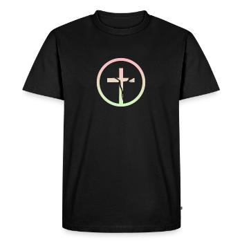 Verset biblique Christ Bible - T-shirt Premium bio Homme - noir - Devant - Nico (187cm)