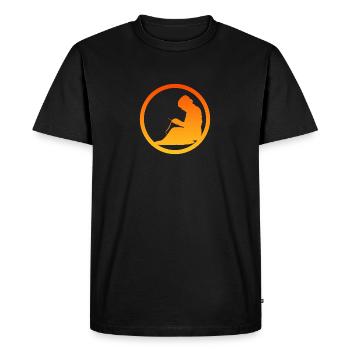 Häkeln Wolle Häkler - Männer Premium Bio T-Shirt - Schwarz - Vorne - Nico (187cm)