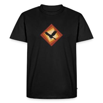 Oiseau, Voler, Volée D’Oiseaux - T-shirt Premium bio Homme - noir - Devant - Nico (187cm)
