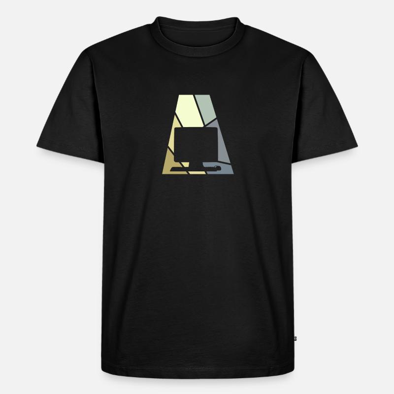 Computer Computer Gamer - Männer Premium Bio T-Shirt - Schwarz