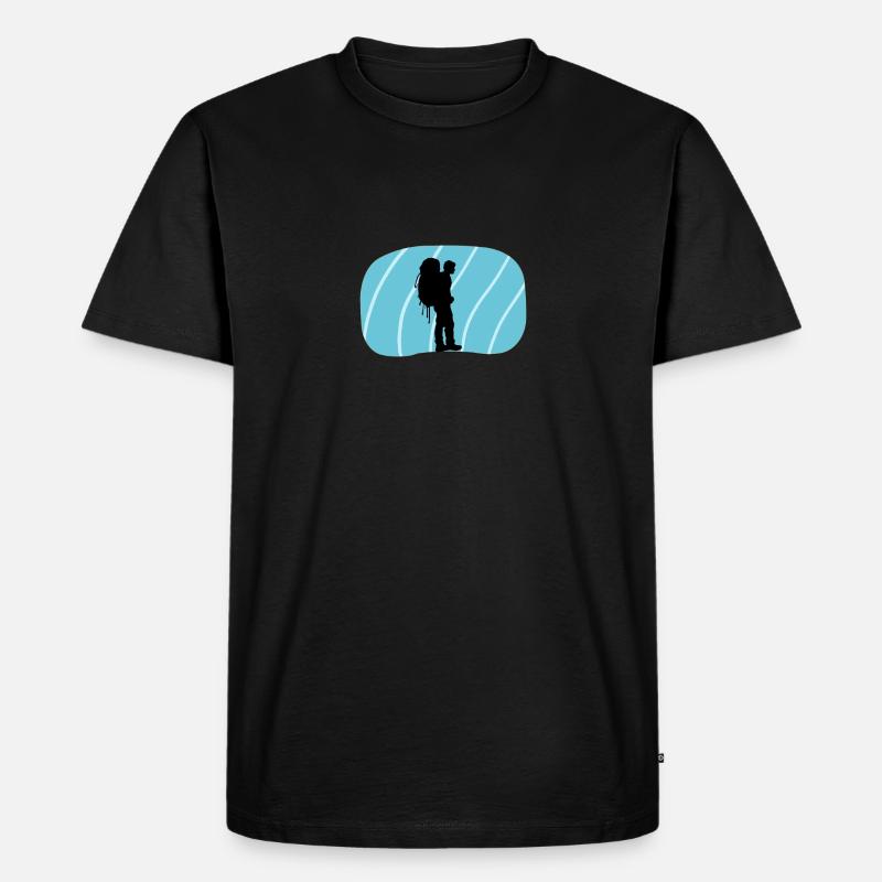 Backpacking Rucksack Backpacker - Männer Premium Bio T-Shirt - Schwarz