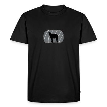Kuh Hörner Kuh - Männer Premium Bio T-Shirt - Schwarz - Vorne - Nico (187cm)