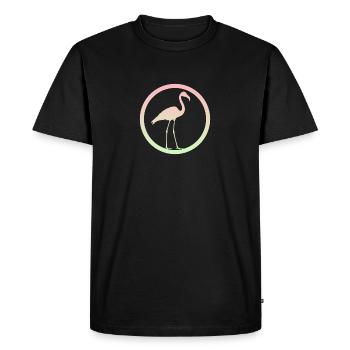 Waterfowl Flamingos Flamenco - Men's Premium Organic T-Shirt - black - Front - Nico (187cm)