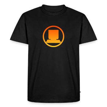 Ordinateur de travail PC - T-shirt Premium bio Homme - noir - Devant - Nico (187cm)