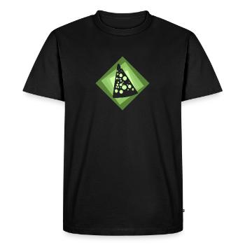 Burger au fromage et à l’emmental - T-shirt Premium bio Homme - noir - Devant - Nico (187cm)