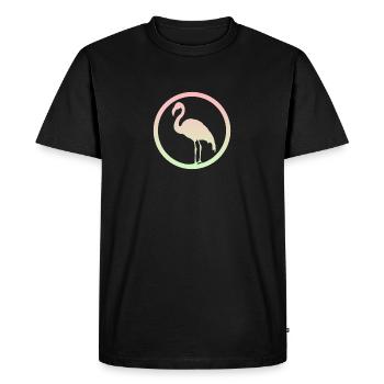 Waterfowl Flamingo Flamenco - Men's Premium Organic T-Shirt - black - Front - Nico (187cm)