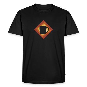 Coffee Coffee Bean Tea - Men's Premium Organic T-Shirt - black - Front - Nico (187cm)
