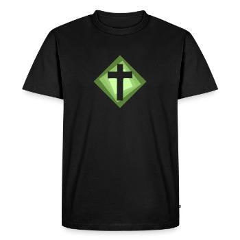 Bible Croix Christ - T-shirt Premium bio Homme - noir - Devant - Nico (187cm)