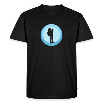 Backpacking Backpacker Backpacking - T-shirt Premium bio Homme - noir - Devant - Nico (187cm)