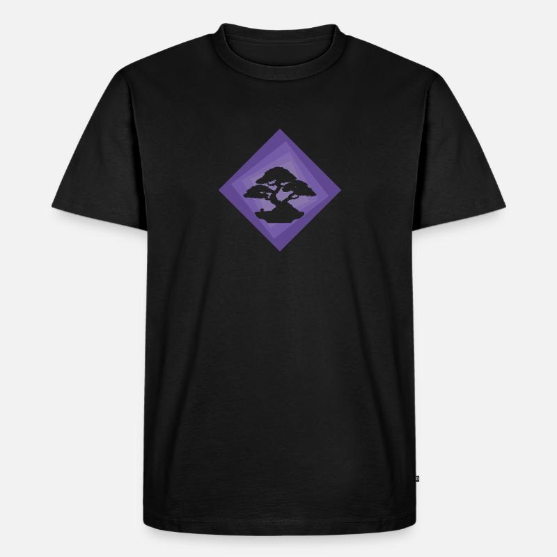 Baum Bonsai Bäume - Männer Premium Bio T-Shirt - Schwarz