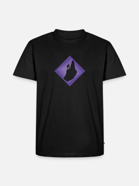 Klettern Kletterer Felsklettern - Männer Premium Bio T-Shirt - Schwarz