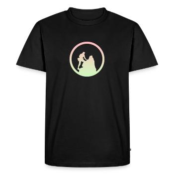 Mur d’escalade Summit Mountain - T-shirt Premium bio Homme - noir - Devant - Nico (187cm)