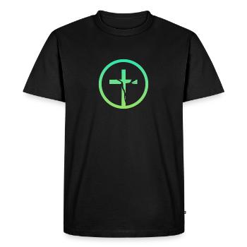 Verset biblique Christ Christ - T-shirt Premium bio Homme - noir - Devant - Nico (187cm)