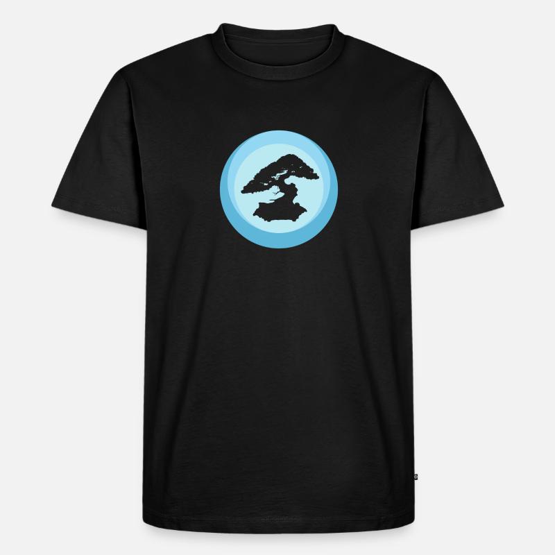 Bäume Baum Bonsai - Männer Premium Bio T-Shirt - Schwarz