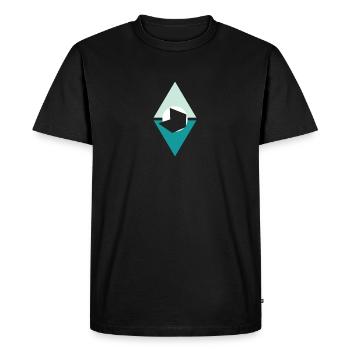 Blog Blogueur Écriture - T-shirt Premium bio Homme - noir - Devant - Nico (187cm)