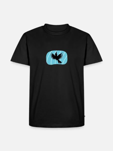 Cockatiel Flying Funny - Men's Premium Organic T-Shirt - black