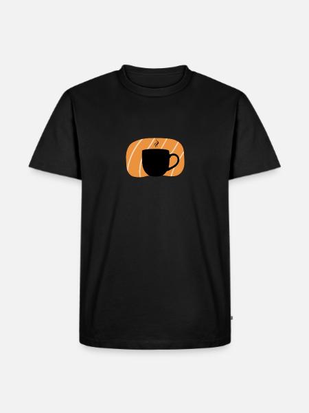 Kaffee Becher Kaffee - Männer Premium Bio T-Shirt - Schwarz