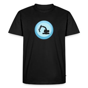 Construction Site Excavator Driver Excavator Driver - Men's Premium Organic T-Shirt - black - Front - Nico (187cm)