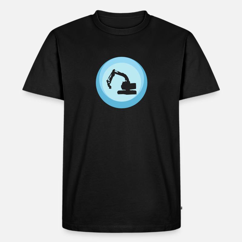 Baustelle Baggerfahrer Baggerfahrer - Männer Premium Bio T-Shirt - Schwarz
