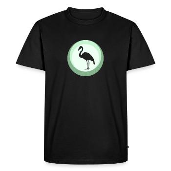 Flamingos Exotic Waterfowl - Men's Premium Organic T-Shirt - black - Front - Nico (187cm)