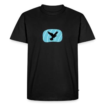 Voler, Oiseau, Animal - T-shirt Premium bio Homme - noir - Devant - Nico (187cm)