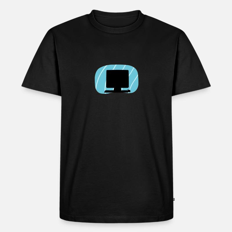 Computer Tech Computer - Männer Premium Bio T-Shirt - Schwarz