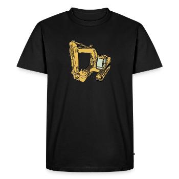 Pelle de chargement silhouette pelle cadeau - T-shirt Premium bio Homme - noir - Devant - Nico (187cm)