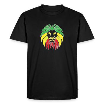 Rasta Reggae Reggae Musique Lion Cadeau - T-shirt Premium bio Homme - noir - Devant - Nico (187cm)
