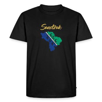 Sandzak Sandzaklija Novi Pazar Flag Gift - Men's Premium Organic T-Shirt - black - Front - Nico (187cm)
