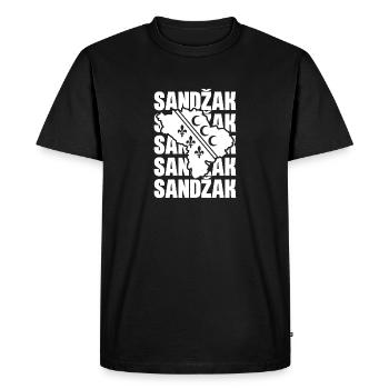 Sandzak Sandzaklija Novi Pazar Flag Gift - Men's Premium Organic T-Shirt - black - Front - Nico (187cm)