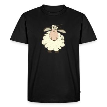 Silhouette Sheep Farmer Farmer Shepherd Wool - T-shirt Premium bio Homme - noir - Devant - Nico (187cm)