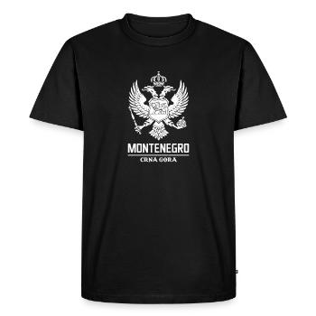 Montenegro Adler Balkan Yugoslavia SFRJ Jugo - Men's Premium Organic T-Shirt - black - Front - Nico (187cm)