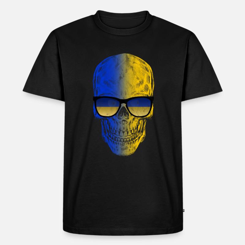 Ukraine - Männer Premium Bio T-Shirt - Schwarz
