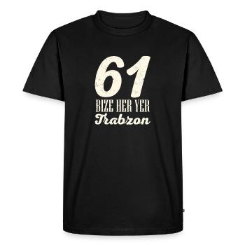 Bize her yer trabzon 61 Crescent avec étoile - T-shirt Premium bio Homme - noir - Devant - Nico (187cm)