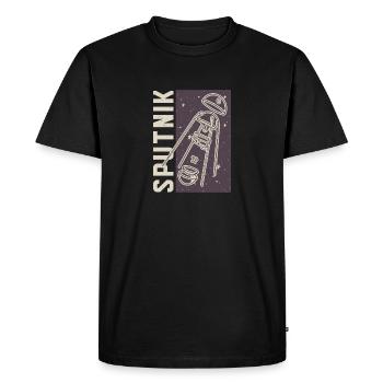 URSS Stars soviétiques Gagarine Spoutnik Vintage - T-shirt Premium bio Homme - noir - Devant - Nico (187cm)